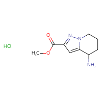 Chemical structure of methyl 4-amino-4H,5H,6H,7H-pyrazolo[1,5-a]pyridine-2-carboxylate hydrochloride - CSSB00025782065