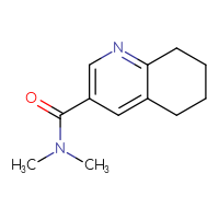 Chemical structure of N,N-dimethyl-5,6,7,8-tetrahydroquinoline-3-carboxamide - CSSB01150686733