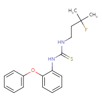 Chemical structure of 3-(3-fluoro-3-methylbutyl)-1-(2-phenoxyphenyl)thiourea - CSSB15814867721
