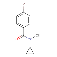 Chemical structure of 4-bromo-N-cyclopropyl-N-methylbenzamide - CSSB00011246807