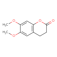Chemical structure of 6,7-dimethoxy-3,4-dihydro-2H-1-benzopyran-2-one - CSSB00011157733