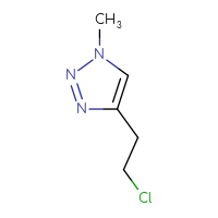 Chemical structure of 4-(2-chloroethyl)-1-methyl-1H-1,2,3-triazole - CSSB00011666248