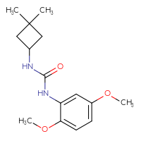 Chemical structure of 1-(2,5-dimethoxyphenyl)-3-(3,3-dimethylcyclobutyl)urea - CSSB00098188301