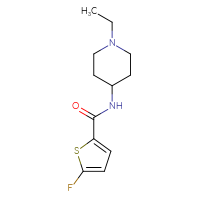 Chemical structure of N-(1-ethylpiperidin-4-yl)-5-fluorothiophene-2-carboxamide - CSSB00046469434