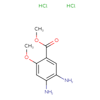 Chemical structure of methyl 4,5-diamino-2-methoxybenzoate dihydrochloride - CSSB02495365999