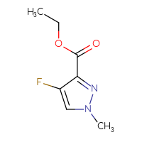 Chemical structure of ethyl 4-fluoro-1-methyl-1H-pyrazole-3-carboxylate - CSSB00135490051