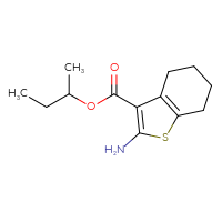 Chemical structure of butan-2-yl 2-amino-4,5,6,7-tetrahydro-1-benzothiophene-3-carboxylate - CSSB00015197104