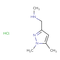 Chemical structure of [(1,5-dimethyl-1H-pyrazol-3-yl)methyl](methyl)amine hydrochloride - CSSB06430523450