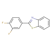 Chemical structure of 2-(3,4-difluorophenyl)-1,3-benzothiazole - CSSB00102589276