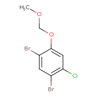 Chemical structure of 1,5-dibromo-2-chloro-4-(methoxymethoxy)benzene - CSSB14980118514