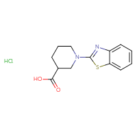 Chemical structure of 1-(1,3-benzothiazol-2-yl)piperidine-3-carboxylic acid hydrochloride - CSSB00025785056