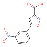 Chemical structure of 5-(3-nitrophenyl)-1,2-oxazole-3-carboxylic acid - CSSB00006010819