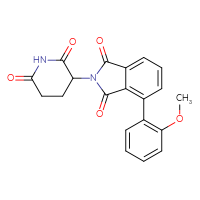 Chemical structure of 2-(2,6-dioxopiperidin-3-yl)-4-(2-methoxyphenyl)-2,3-dihydro-1H-isoindole-1,3-dione - CSSB06581812304