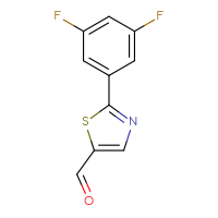 Chemical structure of 2-(3,5-difluorophenyl)-1,3-thiazole-5-carbaldehyde - CSSB00011518886