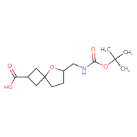 Chemical structure of 6-({[(tert-butoxy)carbonyl]amino}methyl)-5-oxaspiro[3.4]octane-2-carboxylic acid - CSSB00134811106