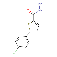 Chemical structure of 5-(4-chlorophenyl)thiophene-2-carbohydrazide - CSSB00000016312