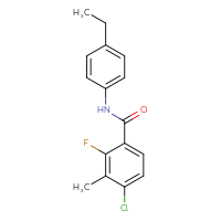 Chemical structure of 4-chloro-N-(4-ethylphenyl)-2-fluoro-3-methylbenzamide - CSSB06490643171