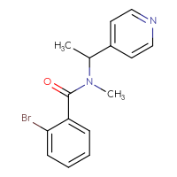 Chemical structure of 2-bromo-N-methyl-N-[1-(pyridin-4-yl)ethyl]benzamide - CSSB00007825449