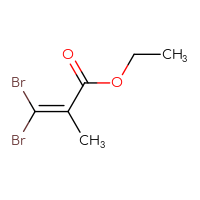 Chemical structure of ethyl 3,3-dibromo-2-methylprop-2-enoate - CSSB14962694848