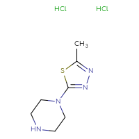 Chemical structure of 1-(5-methyl-1,3,4-thiadiazol-2-yl)piperazine dihydrochloride - CSSB00000702342