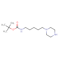 Chemical structure of tert-butyl N-[5-(piperazin-1-yl)pentyl]carbamate - CSSB00137418709