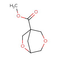 Chemical structure of methyl 3,6-dioxabicyclo[3.2.1]octane-1-carboxylate - CSSB06358964800