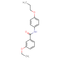 Chemical structure of 3-ethoxy-N-(4-propoxyphenyl)benzamide - CSSB00047909209