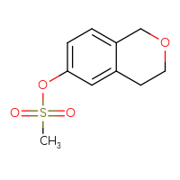Chemical structure of 3,4-dihydro-1H-2-benzopyran-6-yl methanesulfonate - CSSB01200778793
