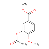 Chemical structure of methyl 3-(acetyloxy)-4-methoxybenzoate - CSSB00010985076