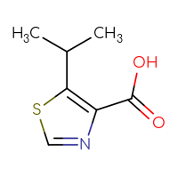 Chemical structure of 5-(propan-2-yl)-1,3-thiazole-4-carboxylic acid - CSSB00000730991