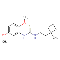Chemical structure of 1-(2,5-dimethoxyphenyl)-3-[2-(1-methylcyclobutyl)ethyl]thiourea - CSSB08065351326