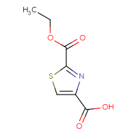 Chemical structure of 2-(ethoxycarbonyl)-1,3-thiazole-4-carboxylic acid - CSSB00000060052