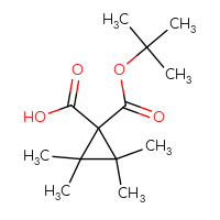 Chemical structure of 1-[(tert-butoxy)carbonyl]-2,2,3,3-tetramethylcyclopropane-1-carboxylic acid - CSSB00020589783