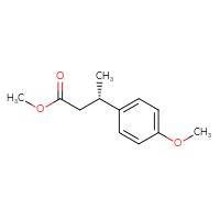 Chemical structure of methyl (3S)-3-(4-methoxyphenyl)butanoate - CSSB14987724431