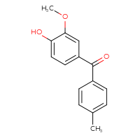 Chemical structure of 2-methoxy-4-(4-methylbenzoyl)phenol - CSSB00020644536