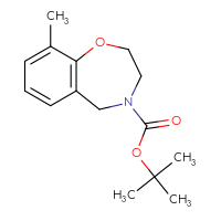 Chemical structure of tert-butyl 9-methyl-2,3,4,5-tetrahydro-1,4-benzoxazepine-4-carboxylate - CSSB00025781517