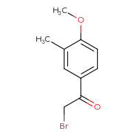 Chemical structure of 2-bromo-1-(4-methoxy-3-methylphenyl)ethan-1-one - CSSB00011235703