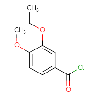 Chemical structure of 3-ethoxy-4-methoxybenzoyl chloride - CSSB00010251947