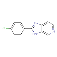 Chemical structure of 2-(4-chlorophenyl)-3H-imidazo[4,5-c]pyridine - CSSB00000292729