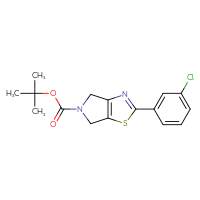 Chemical structure of tert-butyl 2-(3-chlorophenyl)-4H,5H,6H-pyrrolo[3,4-d][1,3]thiazole-5-carboxylate - CSSB15384041711