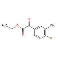 Chemical structure of ethyl 2-(6-fluoro-5-methylpyridin-3-yl)-2-oxoacetate - CSSB20814003380