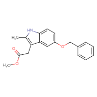 Chemical structure of methyl 2-[5-(benzyloxy)-2-methyl-1H-indol-3-yl]acetate - CSSB06741678278