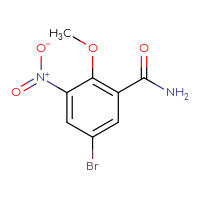 Chemical structure of 5-bromo-2-methoxy-3-nitrobenzamide - CSSB00020870929
