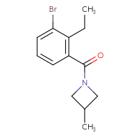 Chemical structure of 1-(3-bromo-2-ethylbenzoyl)-3-methylazetidine - CSSB06466638089