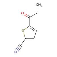 Chemical structure of 5-propanoylthiophene-2-carbonitrile - CSSB00020896926