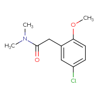 Chemical structure of 2-(5-chloro-2-methoxyphenyl)-N,N-dimethylacetamide - CSSB00000216861