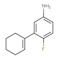 Chemical structure of 3-(cyclohex-1-en-1-yl)-4-fluoroaniline - CSSB00014797528