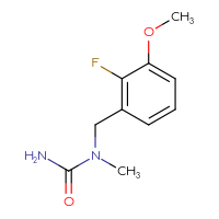Chemical structure of 1-[(2-fluoro-3-methoxyphenyl)methyl]-1-methylurea - CSSB06261481834