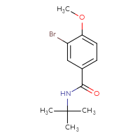 Chemical structure of 3-bromo-N-tert-butyl-4-methoxybenzamide - CSSB00000186365