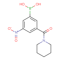 Chemical structure of [3-nitro-5-(piperidine-1-carbonyl)phenyl]boronic acid - CSSB00020605627